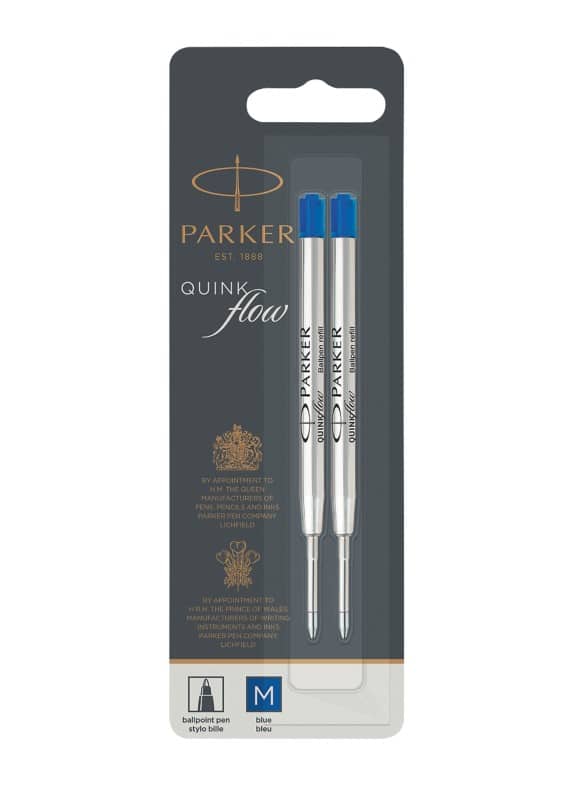 Parker Ballpoint Pen Refill 1950373 Blue Pack 2