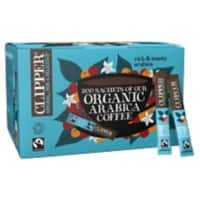 Clipper Caffeinated Instant Coffee Sachets Arabica Fairtrade Pack of 200