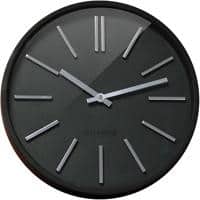 Orium by CEP Analog Wall Clock 11045 35 x 4.8cm Black & Silver