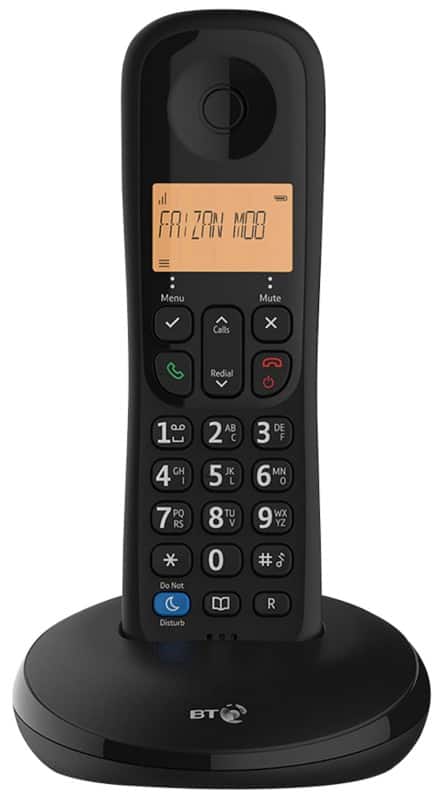 BT Everyday Single Cordless DECT Telephone Black