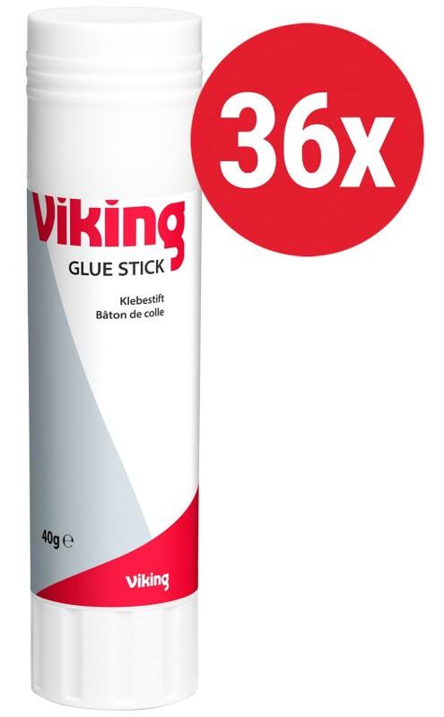 Viking Glue Stick 40 g Transparent Pack of 36