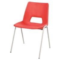Advanced Furniture Stacking Chair Harmony Red Shell Grey Frame 260mm Height Pack of 4