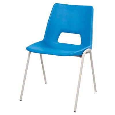 Advanced Furniture Stacking Chair Harmony Blue Shell Grey Frame 350mm Height Pack of 4