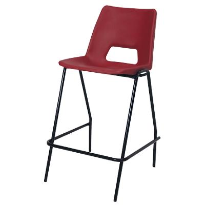 Advanced Furniture Counter Stool with Black Frame Harmony Red Pack of 4