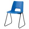 Advanced Furniture Stacking Chair Skid Base Blue Shell Black Frame 460mm Height Pack of 4