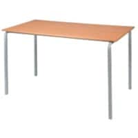 Proform Rectangular Table with Beech Coloured MFC Top and Grey Frame Crushbend 1100 x 550 x 460mm Pack of 4