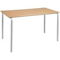 Proform Rectangular Table with Beech Coloured MFC Top and Grey Frame Crushbend 1100 x 550 x 530mm Pack of 4