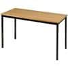 Proform Rectangular Table with Beech Coloured MFC Top and Black Frame 1200 x 600 x 710mm Pack of 4