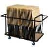 Proform Desk Beech Coloured Top and Black Frame 600 x 550 x 725 mm Pack of 20 with Transportation Trolley