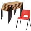 Advanced Furniture Classroom Pack Geo Red 1100 x 550 x 640 mm