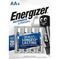 Energizer AA Batteries CR6 Ultimate 1.5V Lithium Pack of 4