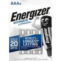 Energizer AAA Batteries CR03 Ultimate 1.5V Lithium Pack of 4