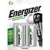 Energizer C Rechargeable Batteries Power Plus HR14 2500mAh NiMH 1.2V Pack of 2