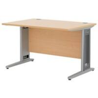 Largo 1200mm straight office desk in maple-effect pack of two desks
