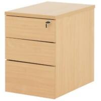 Largo desk-high pedestal 800mm-deep in beech-effect,  pack of two pedestals