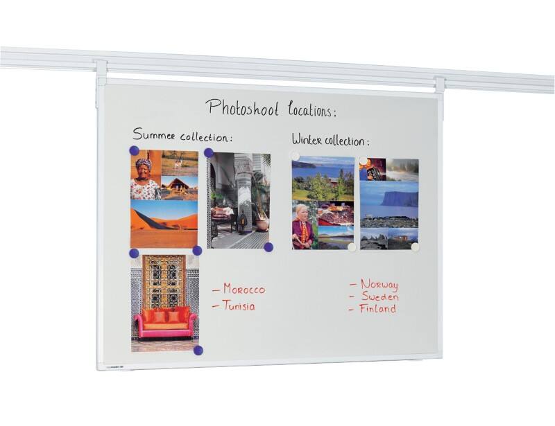 Legamaster Whiteboard Wall Mounted Magnetic Enamel Single Sided 180 (W) x 120 (H) cm