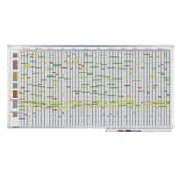 Legamaster Professional 75 Items Annual Planner Magnetic Wall Mounted 200 (W) x 100 (H) cm White