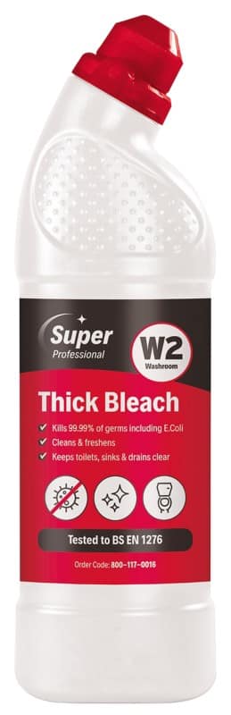 Super Professional Products W2 Bleach Thick 750ml 6 Bottles