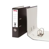 Viking Lever Arch File A4 Portrait 75 mm Black 2 Rings Cardboard Matt Portrait  Pack of 10
