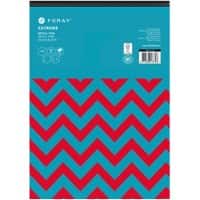Foray Extreme A4 Top Bound Turquoise Card Cover Refill Pad Ruled 200 Pages Pack of 5