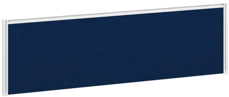 Dams International Desktop Fabric Screen Blue Aluminium White Frame 1200 x 30 x 380mm