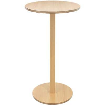 Paperflow Circular Woody Bar Table with Beech Coloured Veneered MDF Top MD60.10.23 600 x 600 x 1100 mm