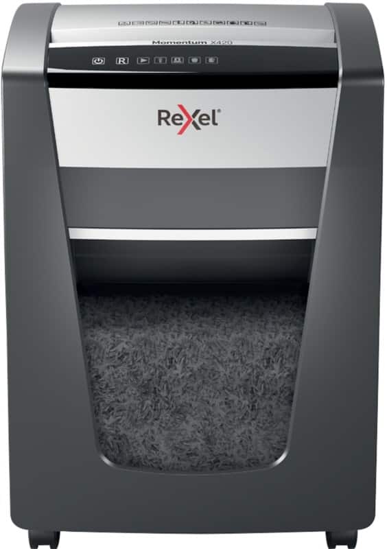 Rexel Momentum Shredder 22 Sheets Cross Cut Security Level P-4 30 L X420