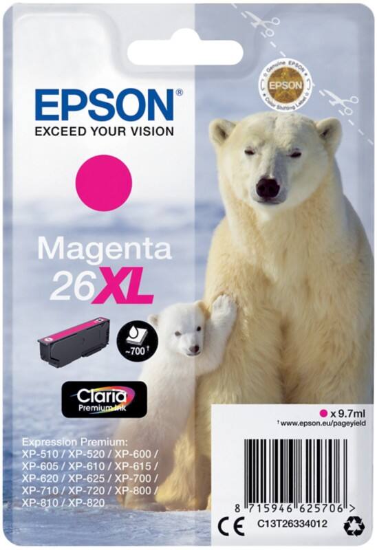 Epson 26XL Original Ink Cartridge C13T26334012 Magenta