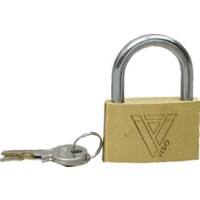 Viso Padlock Keys CAD401SB Brass Gold 1 x Padlock, 3 x Keys