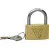 Viso Padlock Keys CAD401SB Brass Gold 1 x Padlock, 3 x Keys