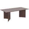 Dams International Rectangular Boardroom Table with Walnut Coloured MFC Top and Walnut Coloured Frame EB20W 2000 x 1000 x 725 mm