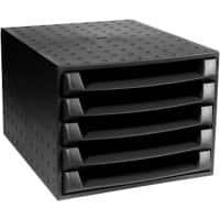 Exacompta Desktop Drawers Multiform Forever Plastic Black A4+ Plastic Black 28.4 x 38.7 x 21.8 cm