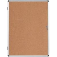 Bi-Office Wall Mountable Lockable Noticeboard Enclore Earth Cork 50 x 67.4 cm Brown