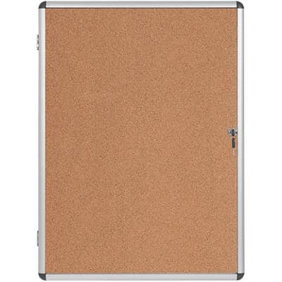 Earth-it Enclore Earth Lockable Notice Board Non Magnetic 9 x A4 Wall Mounted 72 (W) x 98.1 (H) cm Brown