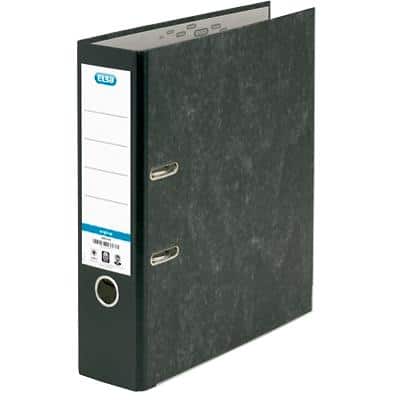 ELBA Smart Original Lever Arch File A4 80 mm Black 2 ring Cardboard Marbled