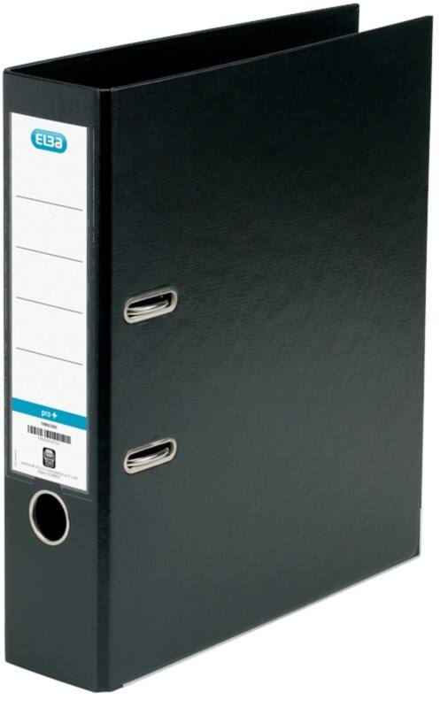 ELBA Smart Pro+ Wide Lever Arch File A4 70 mm Black 2 Rings 10468 Plastic