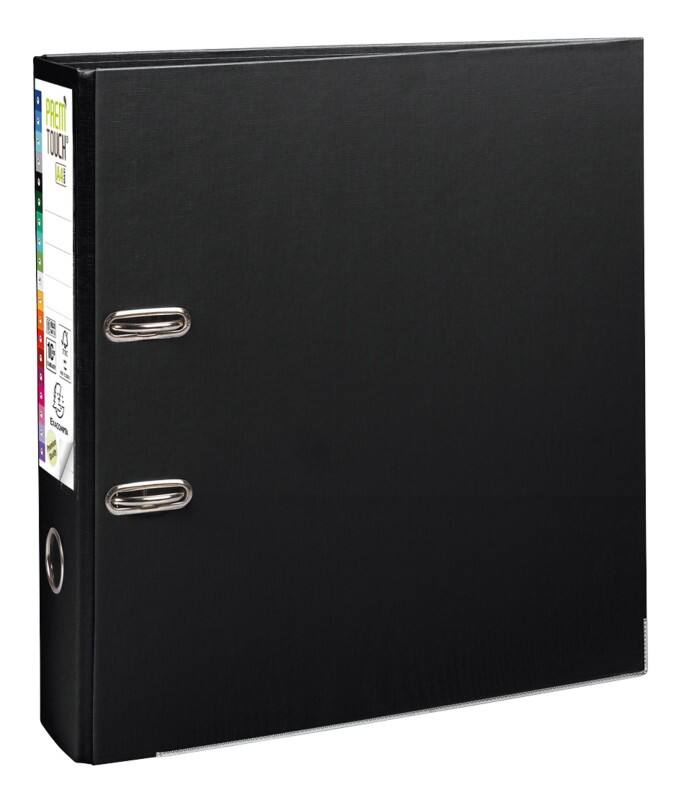 Exacompta Prem Touch Wide Lever Arch File A4 80 mm Black 2 Rings 79368859 Plastic Portrait