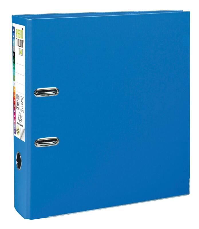 Exacompta Prem Touch Wide Lever Arch File A4+ 80 mm Blue 2 Rings 53342E PP (Polypropylene) Portrait