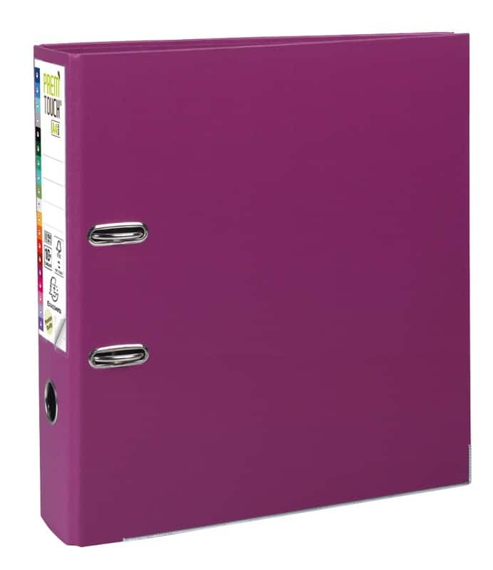 Exacompta Prem Touch Wide Lever Arch File A4+ 80 mm Fuchsia 2 Rings 53347E Cardboard, PP (Polypropylene) Portrait