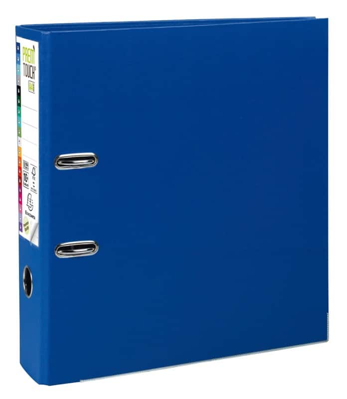 Exacompta Prem Touch Wide Lever Arch File A4+ 80 mm Dark Blue 2 Rings 53352E Plastic Portrait