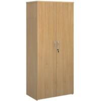 Dams International Regular Door Cupboard Melamine 4 Shelves Lockable 800 x 470 x 1,790 mm Oak Light Brown