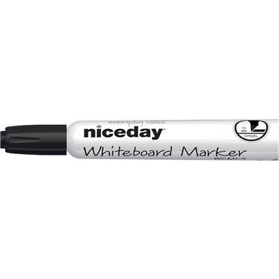 Niceday WCM1-5 Whiteboard Marker Chisel Black Pack of 12