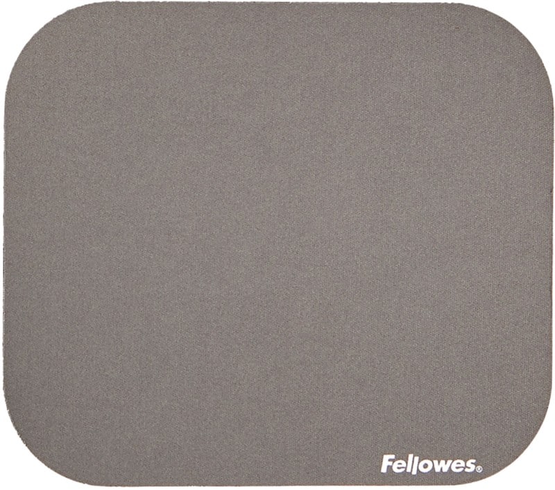 Fellowes 58023 Polyester, Rubber Mouse Pad Silver