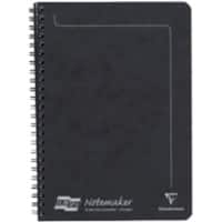 Europa A5 Wirebound Black Cardboard Cover Notebook Ruled 120 Pages Pack of 10