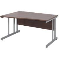 Dams International Momento Desk Freeform Walnut Cantilever 1,400 (W) x 990 (D) x 725 (H) mm MFC (Melamine Faced Chipboard)