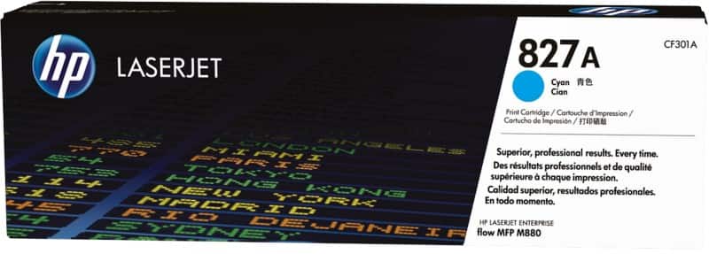HP 827A Original Toner Cartridge CF301A Cyan