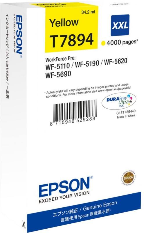 Epson T7894 Original Ink Cartridge C13T789440 Yellow
