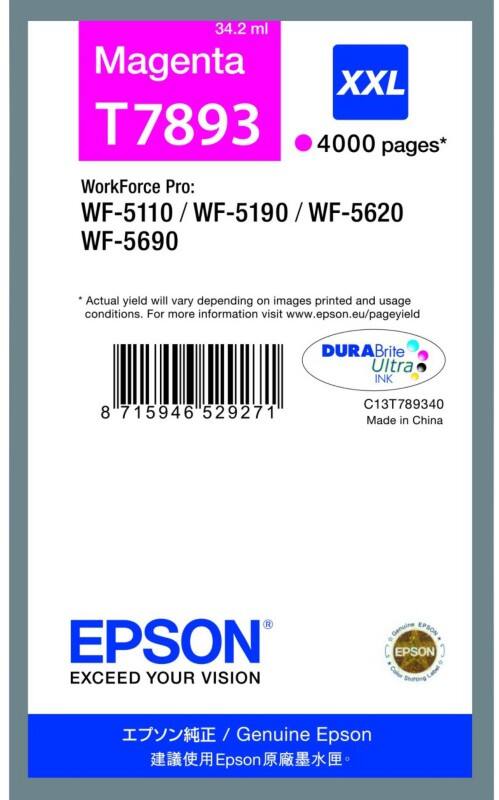Epson T7893 Original Ink Cartridge C13T789340 Magenta