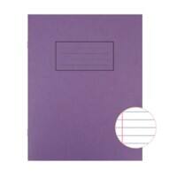 Silvine Exercise Book EX100 Purple Ruled A5 17.8 x 22.9 cm Pack of 10