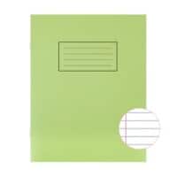Silvine Exercise Book EX102 Green Ruled A5 17.8 x 22.9 cm 10 Pieces of 40 Sheets